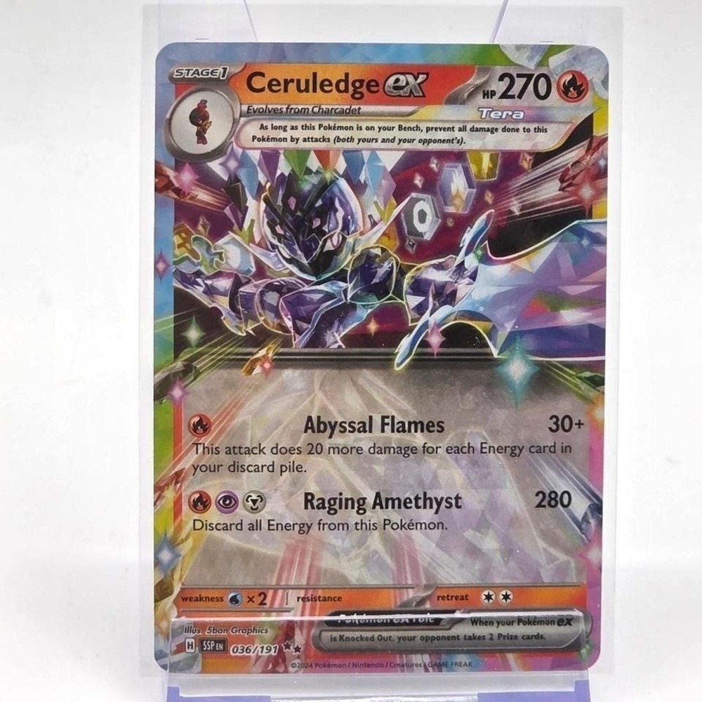 Pokemon Ceruledge ex 036/191 Scarlet & Violet Surging Sparks Ultra Rare Holo